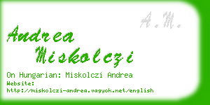 andrea miskolczi business card